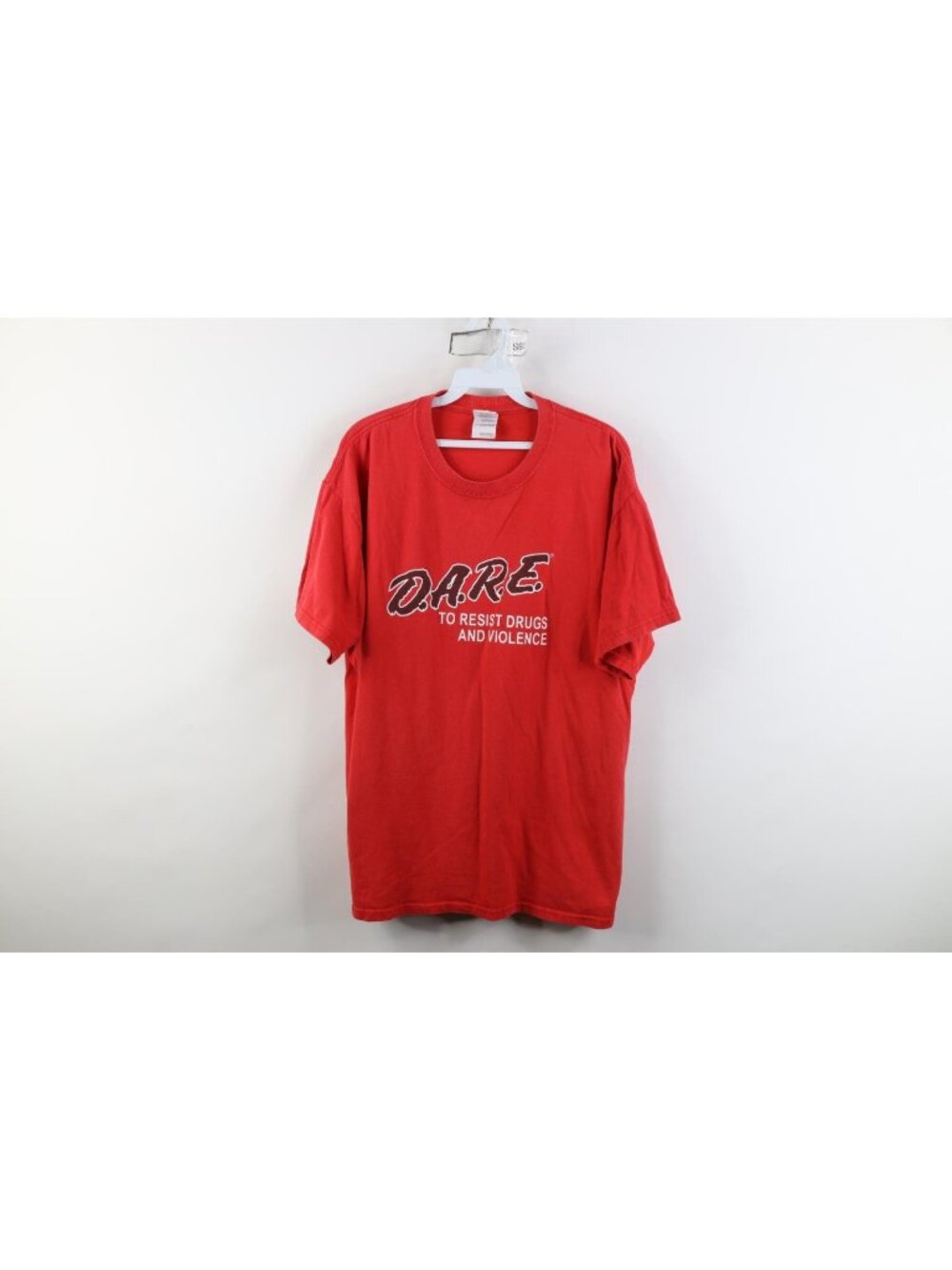 Vtg 90s Y2K Streetwear Mens L Faded DARE To Resist Drugs and Violence T-Shirt